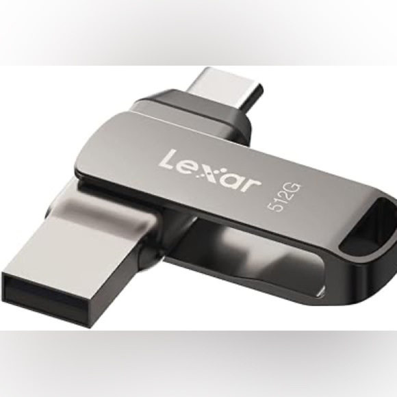 Lexar 512GB JumpDrive Dual Drive D400 USB 3.2 Gen 1 Type-C & Type-A Flash Drive - Picture 1 of 4